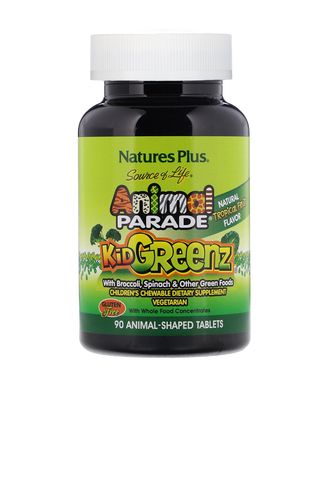 Natures Plus Kids Greenz (with Broccoli, Spinach) Animal-Shaped Chewables